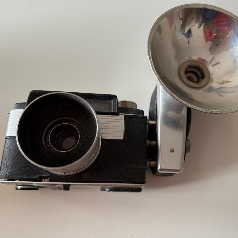 Kodak Black and Silver Camera with Flash